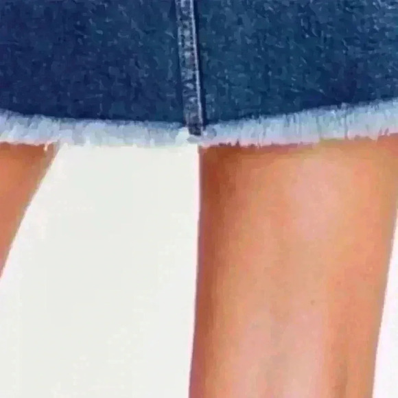 EUC Loft Denim Frayed Skirt - Picture 3 of 7